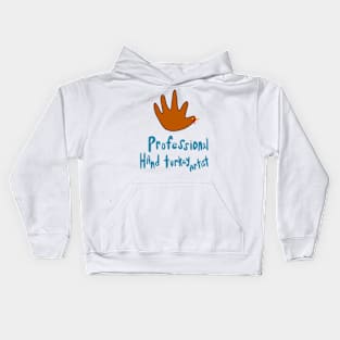 professional hand turkey artist Kids Hoodie